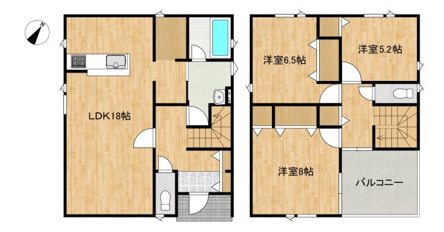八戸市湊高台7丁目 第9-2号棟の間取り