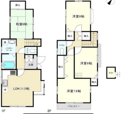 【間取り】 | 久喜市葛梅　中古戸建