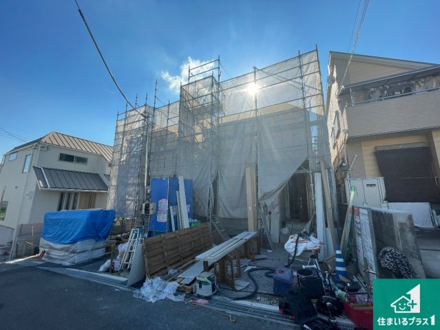 ■高槻市奥天神町　第1期　新築一戸建ての前面道路含む現地写真|現在の進捗状況です！順調に作業進行中、完成が待ち遠しいです！詳細の間取り等、お気軽にお問い合わせください！