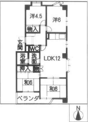 シーズンコート杁ヶ池C棟の間取り