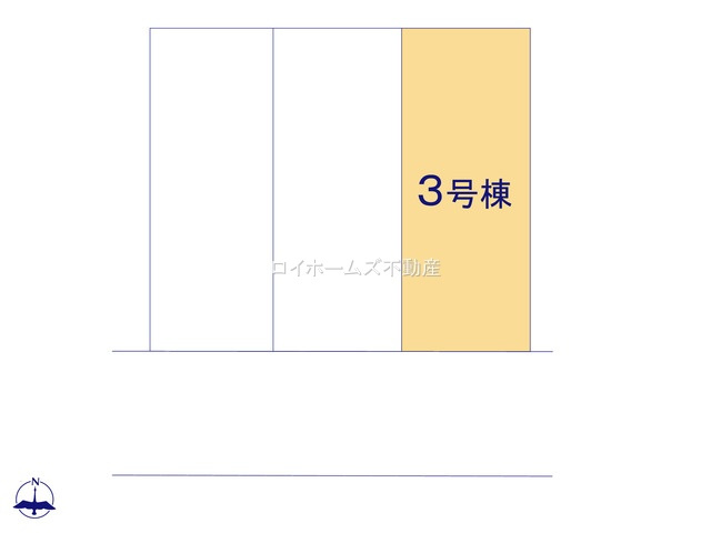 【区画図】 | 名古屋市港区宝神２丁目1303-2『仲介料無料』新築戸建て | 3号棟