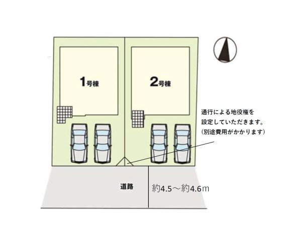 福岡市早良区田隈3丁目第2-2棟（2号棟）の区画図|配置図（2号棟）