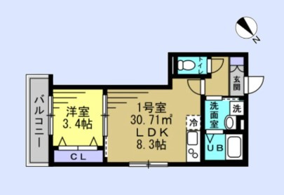 Leaf Hills Kamifukuokaの間取り