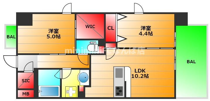ＡＴＫレジデンスなんばの間取り|現状有姿