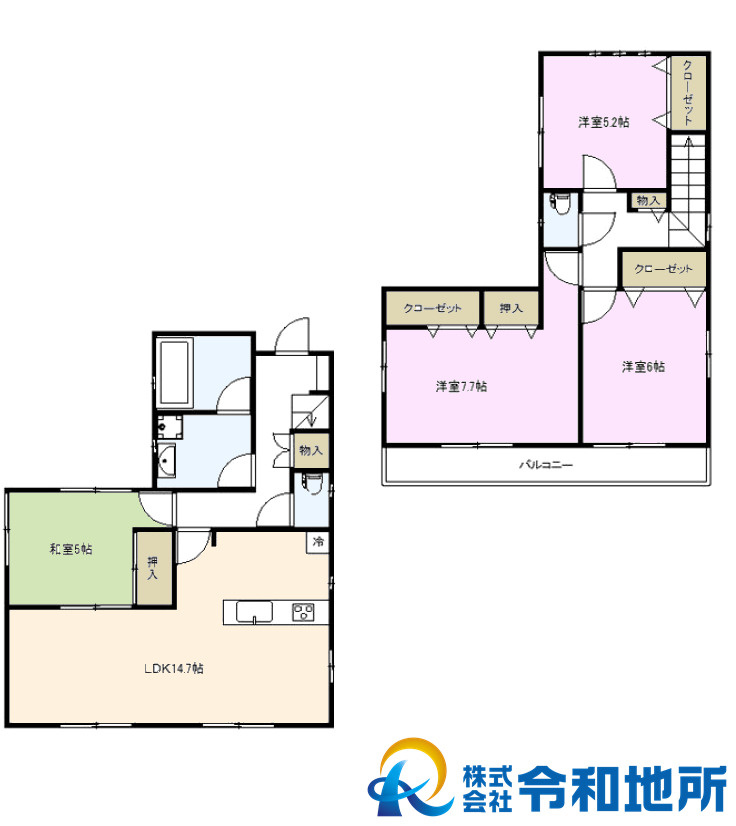 中古戸建　茅ケ崎市萩園の間取り