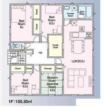 【間取り】 | CRADLE GARDEN加須市北下新井 第6　【平屋】新築住宅 | ≪3号棟≫