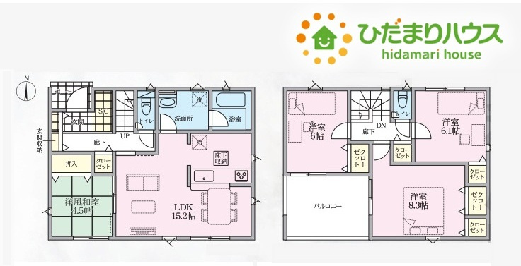 行田市谷郷第6　新築一戸建て　クレイドルガーデン　01の間取り