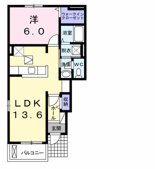グランパール延方Iの間取り