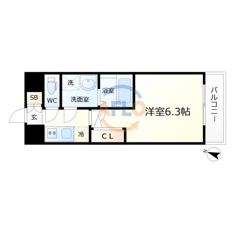 エスリードレジデンス大阪福島シティウエストの間取り|エスリードレジデンス大阪福島シティウエスト　間取り