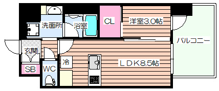 【間取り】 | J.GRAN Court京町堀