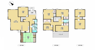 【間取り】 | 岩倉幡枝町　中古戸建【8LDK】
