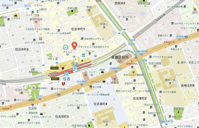 日生住吉コープの地図