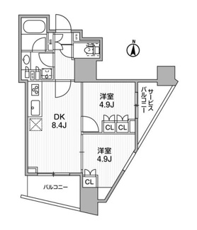 【間取り】 | ディームス蔵前Avenue 【旧:ブリリアイスト蔵前Avenue、nido蔵前Avenue】