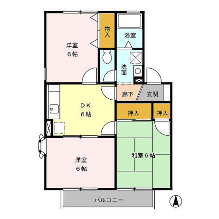 【間取り】 | セジュールサンモリ A