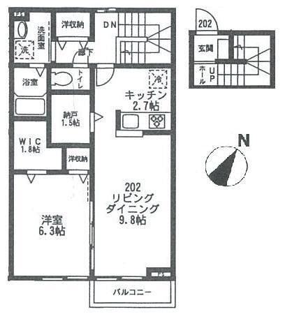 【間取り】 | ＡＸＩＳ蓬莱坂　アクシスホウライザカ