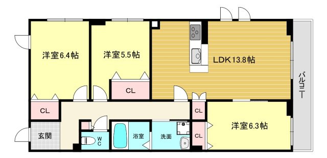 【間取り】 | エフティー西宮北口　Ａ棟