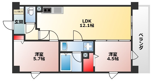 【間取り】 | プレステージ12番館