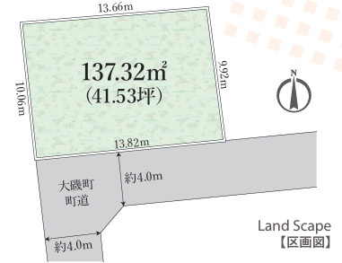 中郡大磯町生沢　売地の土地図
