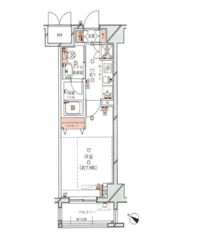 RisingPlace浅草参番館の間取り