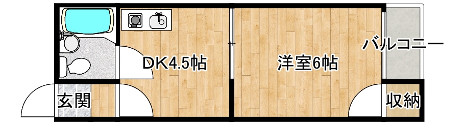 寝屋川市香里新町の事務所の間取り