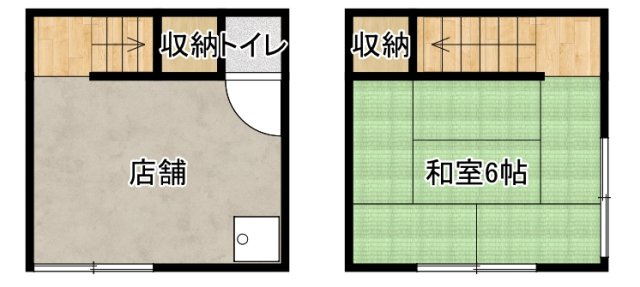 寝屋川市長栄寺町の店舗事務所の間取り
