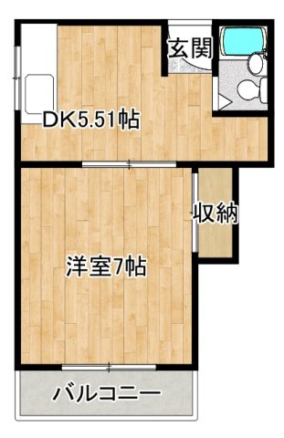 門真市幸福町の店舗事務所の間取り