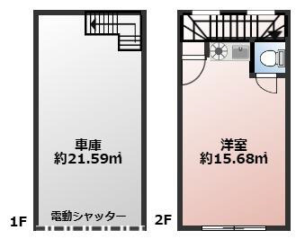箕面市牧落３丁目の店舗事務所の間取り