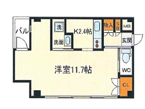 箕面市小野原西５丁目の店舗事務所の間取り