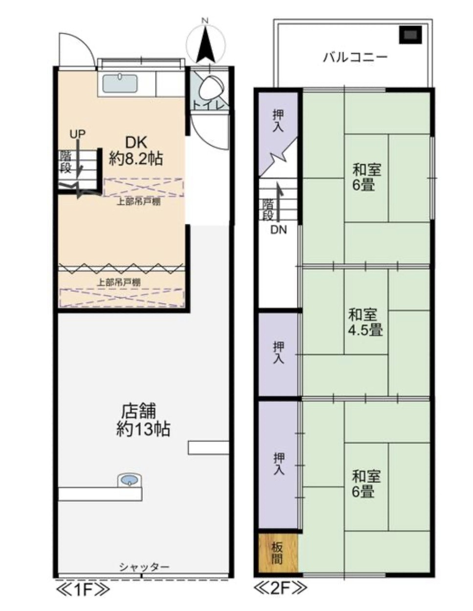 豊中市庄内西町２丁目の店舗事務所の間取り