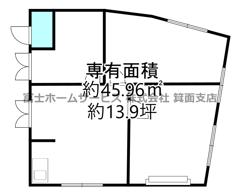 豊中市宝山町の店舗事務所