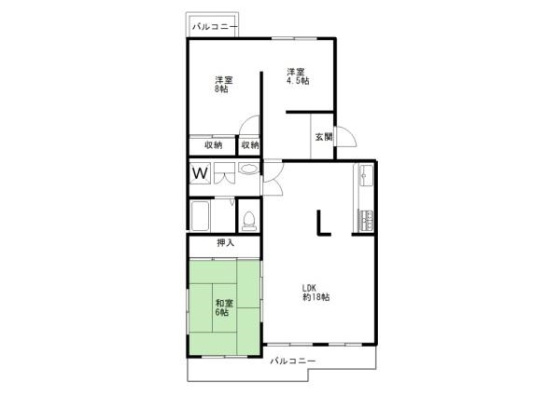 【間取り】 | 若宮パークタウン１３号棟