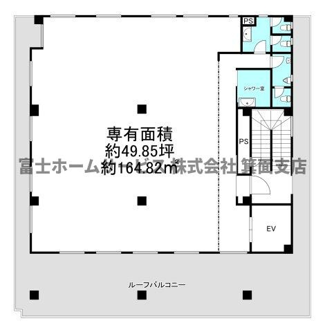 大阪市北区本庄西２丁目の店舗事務所の間取り