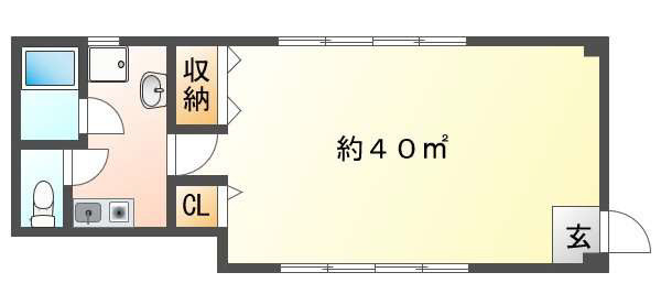 豊中市服部本町１丁目の店舗事務所の間取り