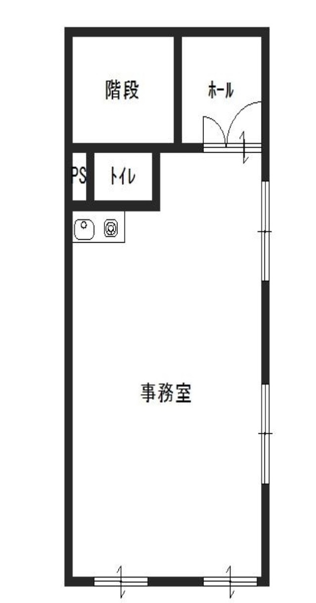 豊中市本町１丁目の店舗事務所の間取り