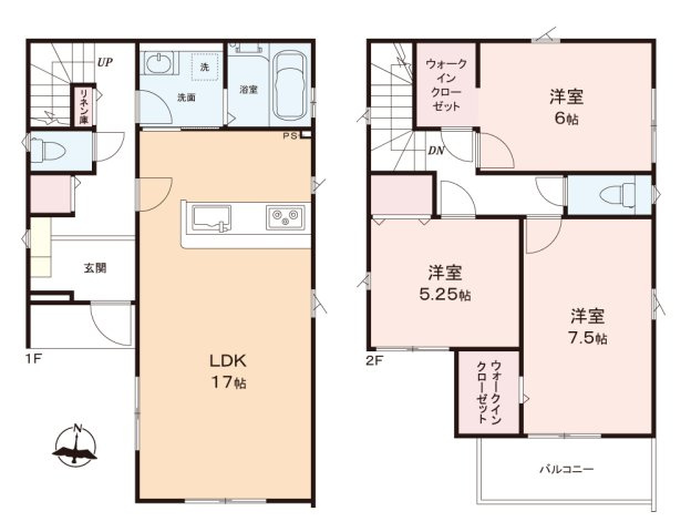 富士見市大字水子の新築一戸建の間取り|南側8m道路に面し陽当り良好な長期優良住宅 全2棟！
地盤保証20年付きで安心です。
資料請求やご見学などお気軽にお問い合わせください。