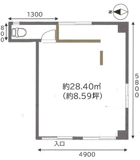 茨木市春日４丁目の店舗事務所の間取り