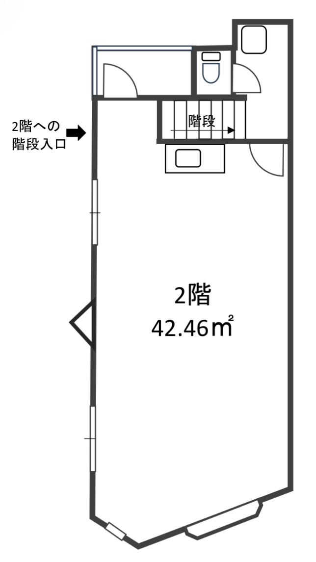 豊中市夕日丘１丁目の店舗事務所の間取り