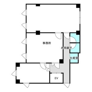 豊中市中桜塚３丁目の店舗事務所の間取り