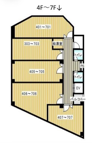 吹田市江坂町２丁目の事務所の間取り