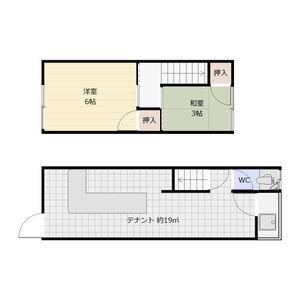 豊中市庄内幸町３丁目の店舗事務所の間取り