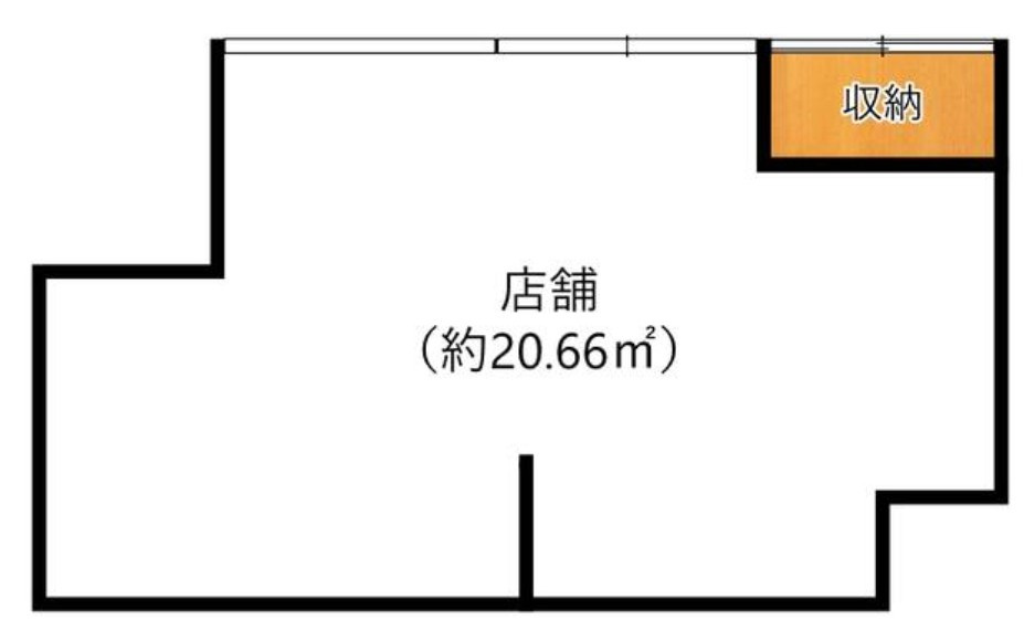 箕面市箕面６丁目の店舗事務所の間取り