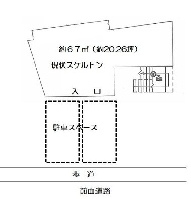 豊中市上野東３丁目の店舗事務所の間取り