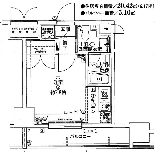 メインステージ錦糸町駅前Ⅱの間取り