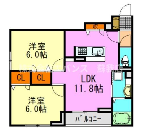 【間取り】 | D-ROOM新宿Ⅰ-A