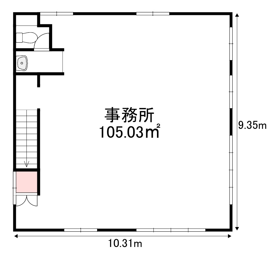 諸口3丁目店舗の間取り