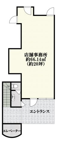 八尾市東本町３丁目の店舗事務所の間取り