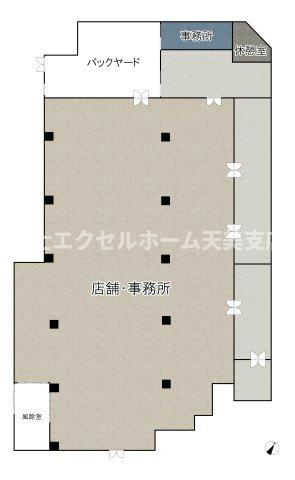 シーサイドレジデンスコスモスクエア駅前1階店舗の間取り