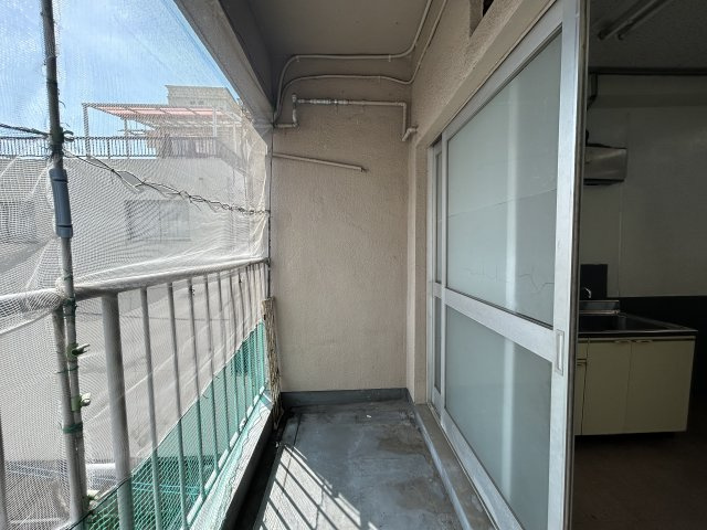 上田3丁目連棟H棟のバルコニー