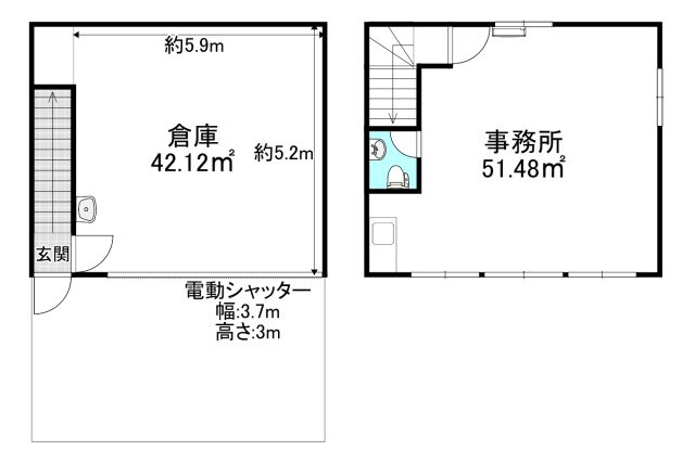 マルチオフィスCOM8の間取り