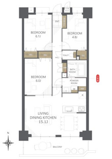 【間取り】ライオンズマンション小碓 